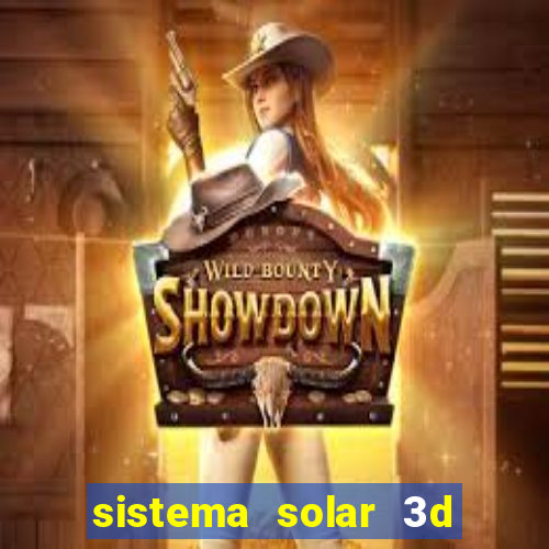 sistema solar 3d em movimento