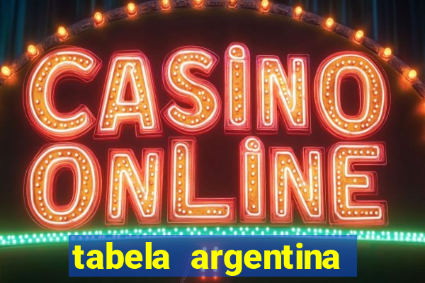 tabela argentina torneo betano