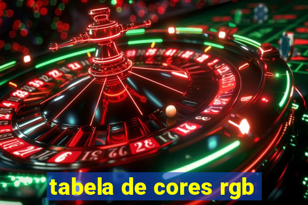 tabela de cores rgb