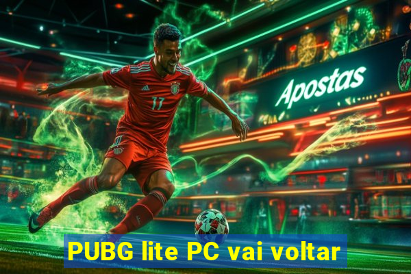 PUBG lite PC vai voltar