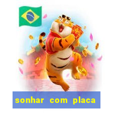 sonhar com placa de carro