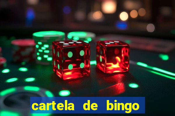 cartela de bingo pra imprimir